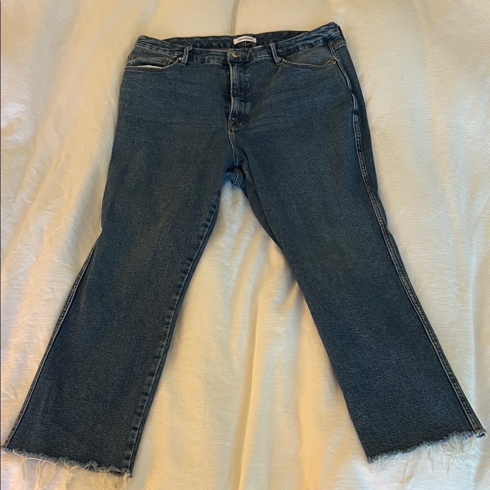 Good American Dark Blue Ankle Jeans